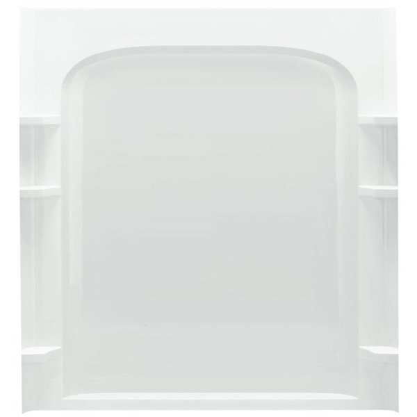 Sterling Ensemble Shower Back Wall, 7212 in L, 60 in W, Vikrell, HighGloss, Alcove Installation, White 72232100-0